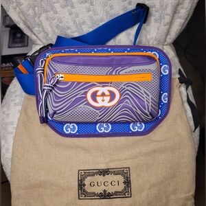 Gucci Purple and Orange Unisex Belt Bag
